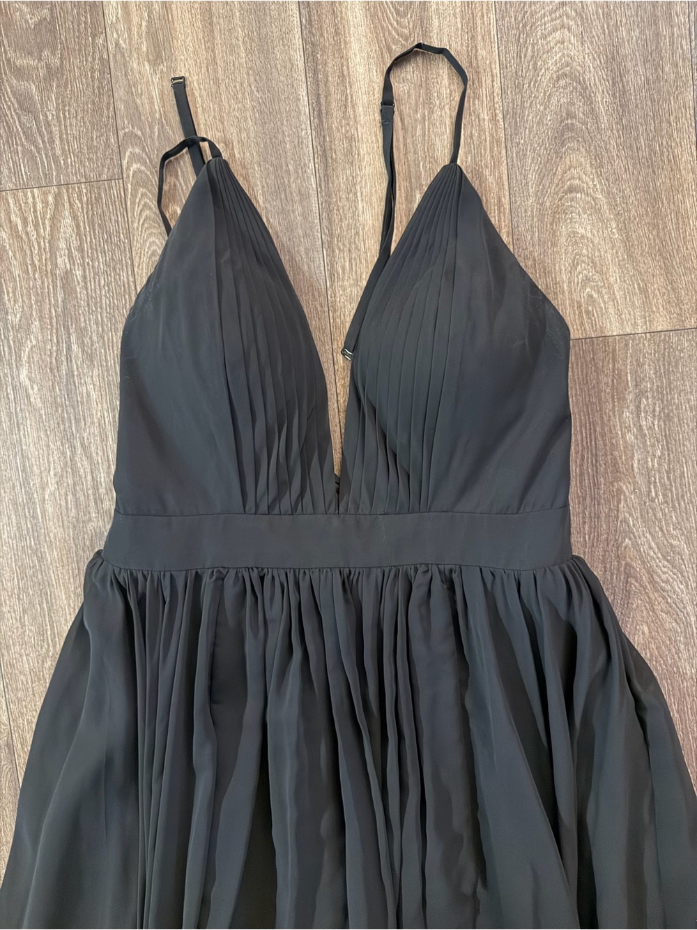 Black V-Neck Floor Length Formal Gown